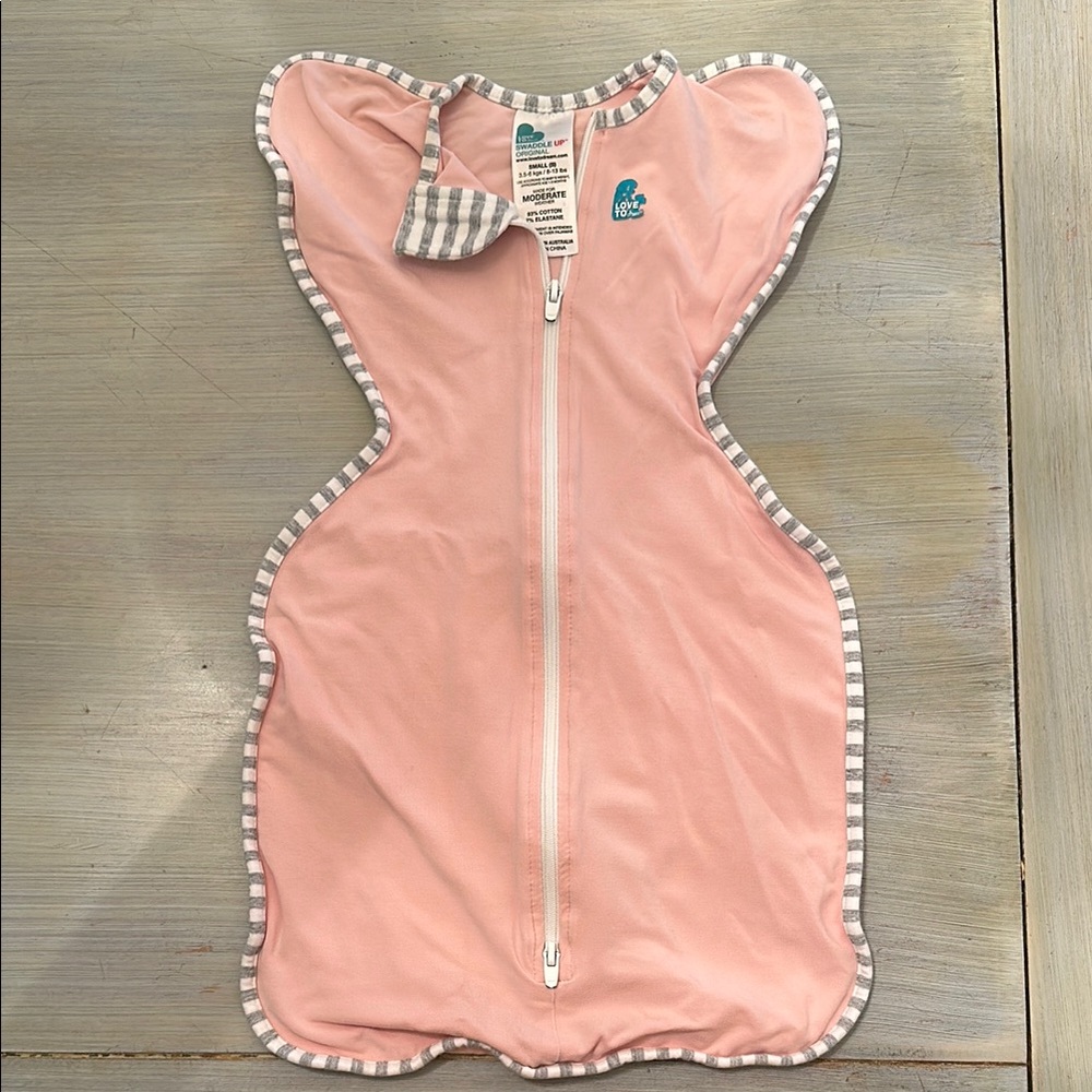Love to Dream Pink and Gray Baby Swaddle